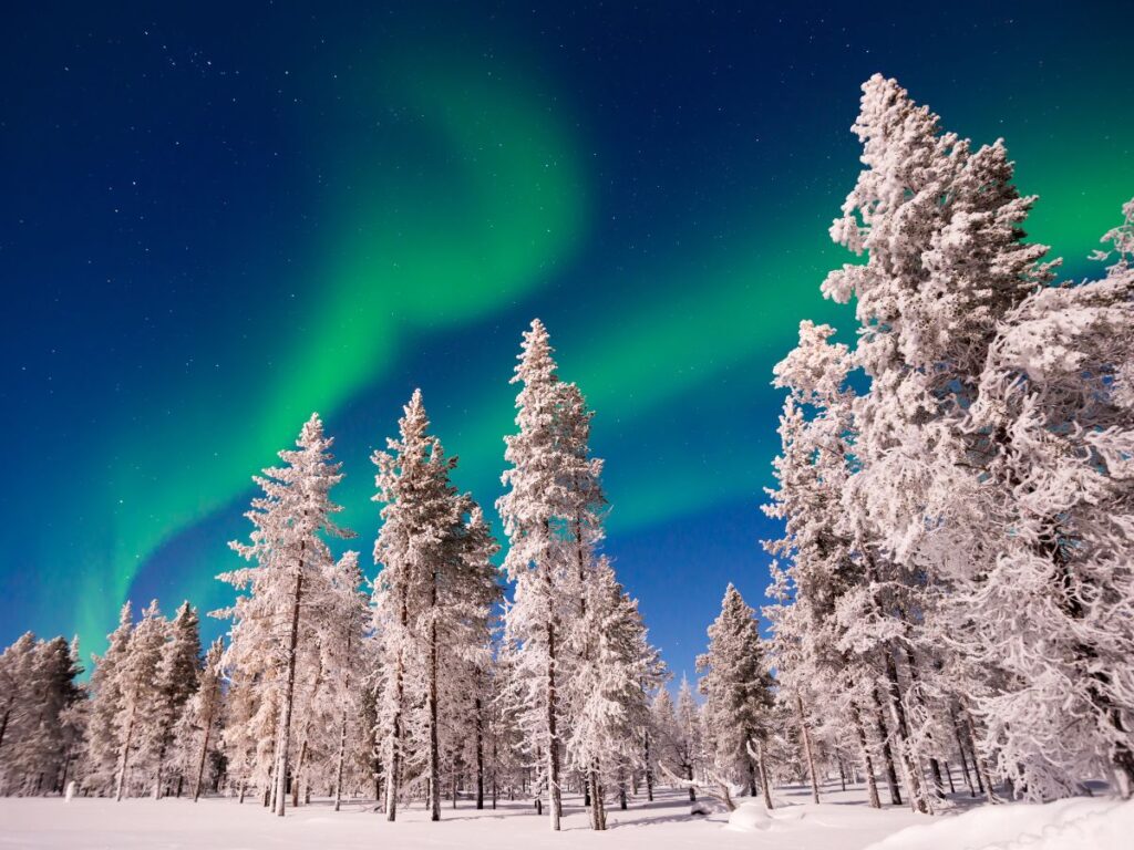 aurora boreale in lapponia