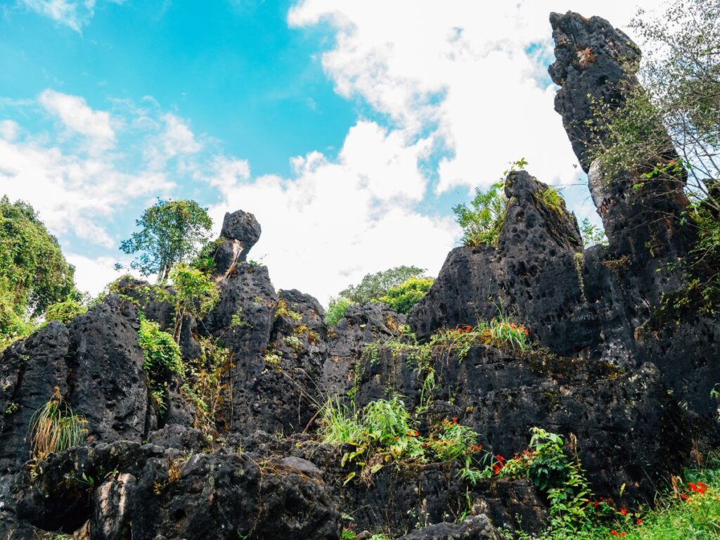 rovine sulla montagna di Ham Rong in Vietnam